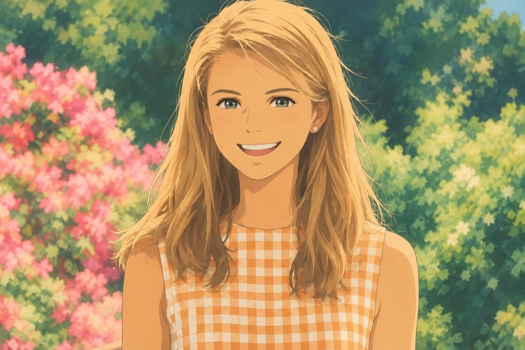 Ghibli-style image to anime generator example
