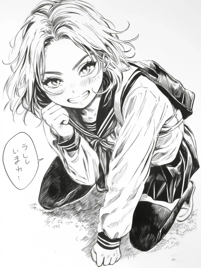 Manga image to anime conversion example