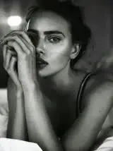 Small black-and-white portrait before using AI Photo Enhancer